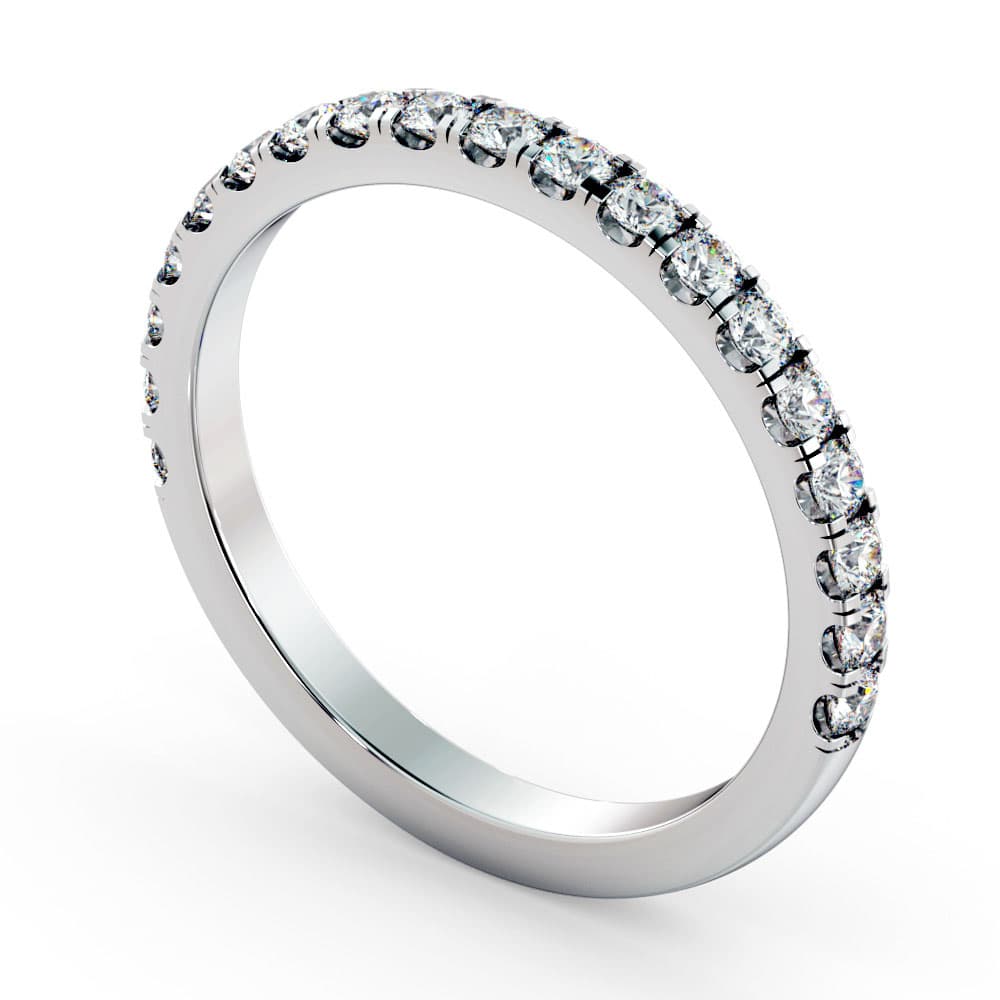 60% Round cut Half Diamond Eternity Ring