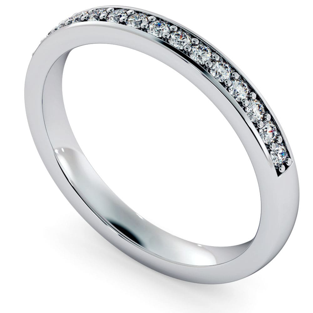 Micro Pave set Half Eternity Ring