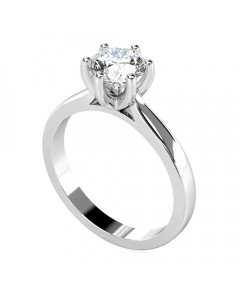 0.34ct I1/E Modern Round Diamond Engagement Ring