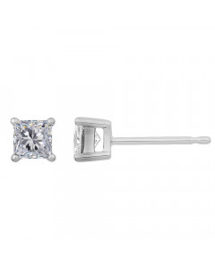 0.36CT VS/FG Princess Diamond Stud Earrings