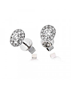 0.60CT VS/FG Halo Diamond Earrings