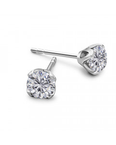 0.64ct I1/F Round Diamond Stud Earrings
