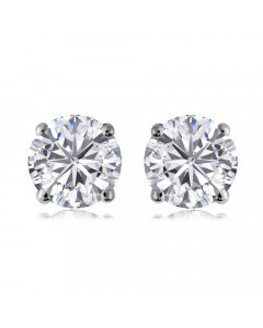 1.04CT SI2/D Round Diamond Stud Earrings