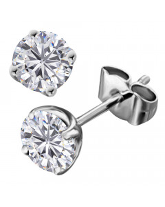0.83CT SI2/E Round Diamond Stud Earrings