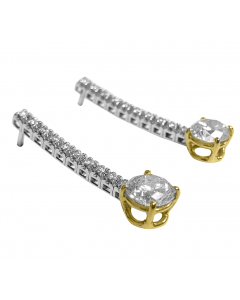 1.44ct VS/EF Brilliant Cut Journey Diamond Earrings