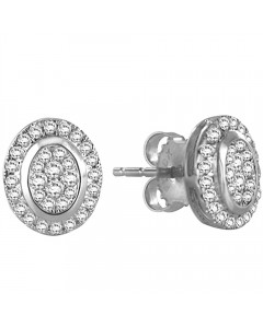 0.50CT VS/EF Round Diamond Cluster Earrings