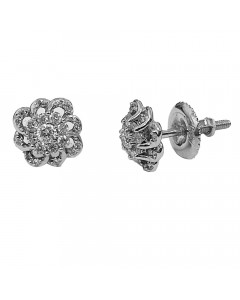 0.33ct VS/FG Round Cut Floral Cluster Earrings