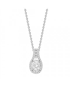 1.40ct VS/DE Stylish Oval Diamond Designer Pendant