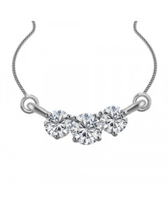 0.30ct SI2/G Elegant Round Diamond Trilogy Necklace
