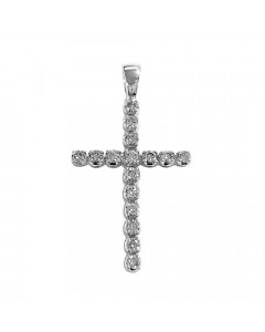 0.51ct VVS/HI Classic Round Cut Diamond Cross Pendant