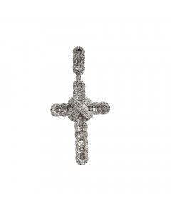 0.89ct VVS/G Classic Round Cut Diamond Cross Pendant