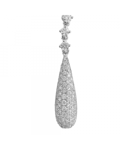 0.45ct VS/EF Pear Shape Round Cut Drop Pendant Necklace