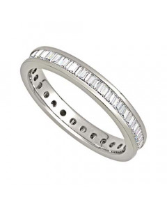 0.75ct VS/EF 3mm Elegant Baguette Diamond Full Eternity Ring