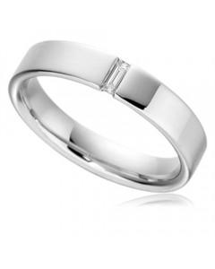 0.10ct VS/EF 4mm Baguette Diamond Wedding Ring