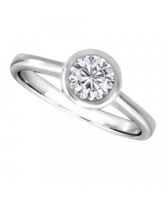 0.80CT SI2/H Round Diamond Solitaire Ring