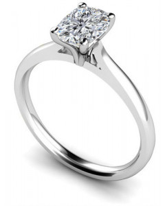 1.00ct I1/F Cushion Solitaire Engagement Ring