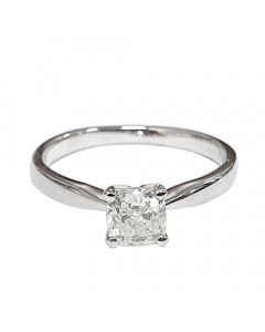 0.90ct VS2/G Cushion Solitaire Engagement Ring