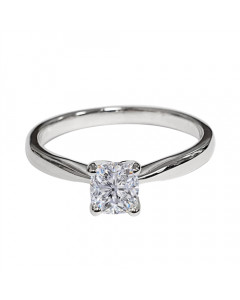 0.51ct VVS2/H Cushion Solitaire Engagement Ring