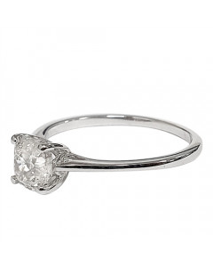 1.00ct I1/F Cushion Solitaire Engagement Ring