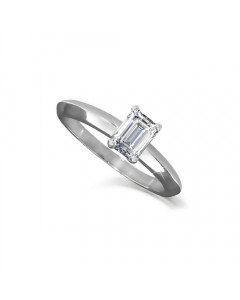 1.01ct VVS2/H Emerald Solitaire Ring in Platinum