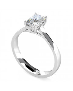 0.90ct VVS2/J Modern Emerald Diamond Engagement Ring
