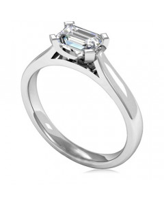 1.05ct VS1/D Unique Emerald Lab Grown Diamond Engagement Ring