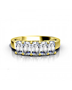 0.50CT IF/D Emerald Diamond Half Eternity Ring