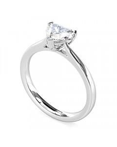 0.40CT SI1/H Heart Diamond Solitaire Ring