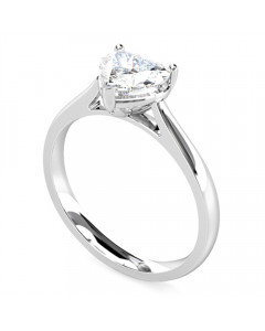 1.00ct I1/D Classic Heart Diamond Engagement Ring