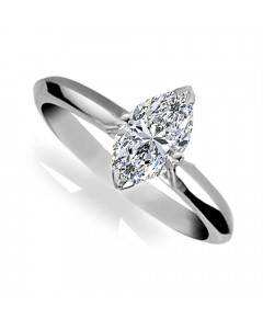 0.60ct SI2/G Marquise Solitaire Ring in Platinum