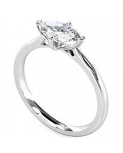0.54ct I1/F East West Marquise Diamond Engagement Ring