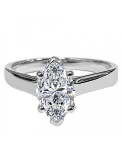1.00ct I1/E Marquise Solitaire Engagement Ring