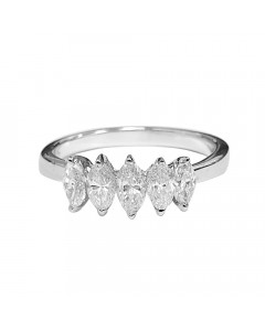 1.04ct VS/FG Marquise Cut 5 Stone Diamond Ring