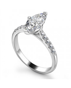 0.75ct VVS1/E Marquise Diamond Shoulder Set Ring