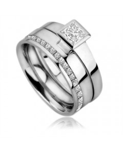 0.60ct SI1/F Princess Solitaire Ring in Platinum