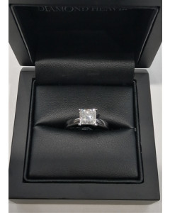 2.01ct I1/F Princess Solitaire Ring in Platinum