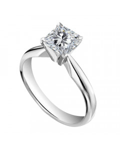 1.00CT SI1/F Princess Diamond Solitaire Ring