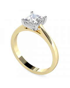 1.00CT IF/G Princess Diamond Solitaire Ring