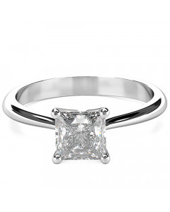 0.73ct I1/D Princess Diamond Engagement Ring
