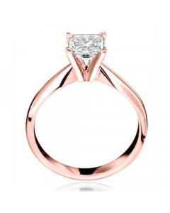 0.74ct SI2/F Princess Diamond Engagement Ring