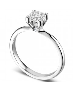 1.20ct I1/F Modern Claw Princess Diamond Solitaire Ring