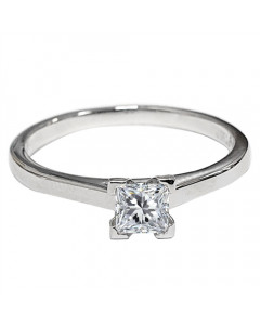0.40ct SI2/E Princess Solitaire Engagement Ring
