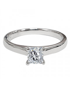 0.41ct SI2/G Princess Solitaire Engagement Ring