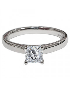 0.50ct I1/F Princess Solitaire Engagement Ring