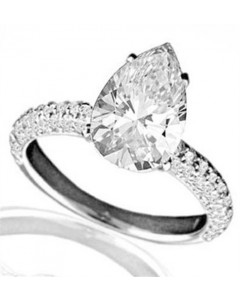 0.75ct SI2/G Pear & Round Diamond Vintage Ring