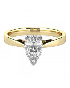 1.01ct I1/I Modern Pear Diamond Engagement Ring