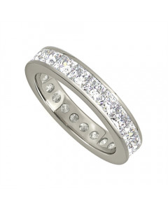 3.00ct VS/EF Princess Diamond Full Eternity Ring
