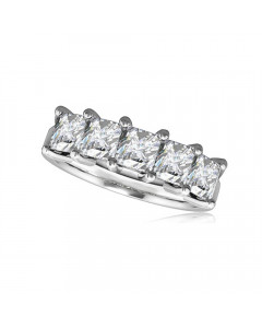 0.80CT VS/FG Princess Diamond 5 Stone Ring