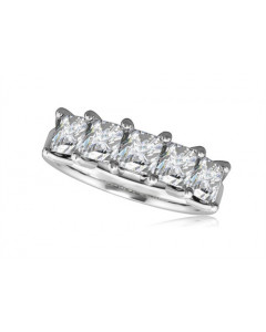 0.74CT VS/FG Princess Diamond 5 Stone Ring