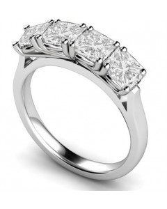 0.50CT I1/H Princess Diamond 4 Stone Ring